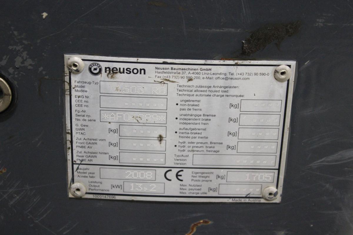 Neuson 1502/1503 RVD 1700kg